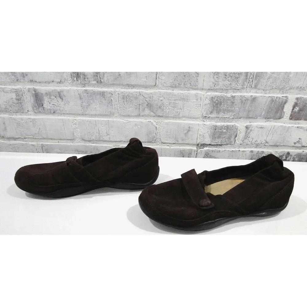 Dansko CAROL Brown Suede‎ Wedge Slip-On Flat Shoes / Size 38